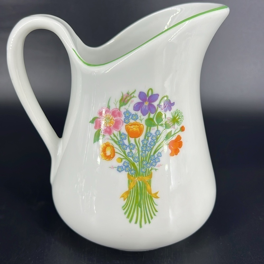 Pillivuyt France Betty St. John Floral Ceramic Pitcher - Picture 3 of 8